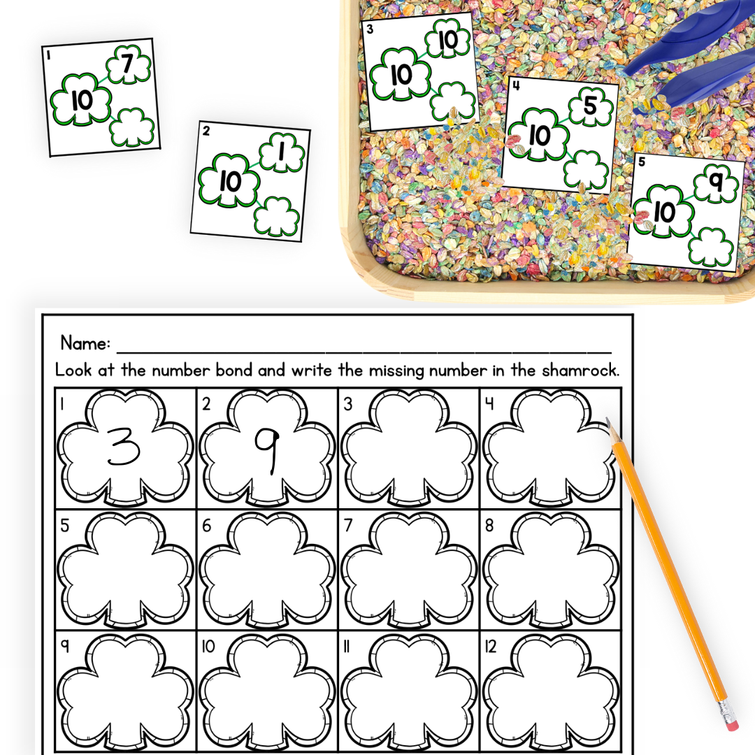 Saint Patrick's Day Math - number bonds