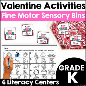 Valentine's Day Phonics Fine Motor Sensory Bin Centers