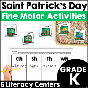 Saint Patrick's Day Phonics Fine Motor Sensory Bin Centers