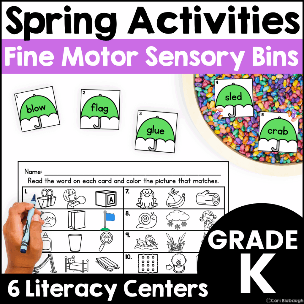 Spring Phonics Fine Motor Sensory Bin Centers
