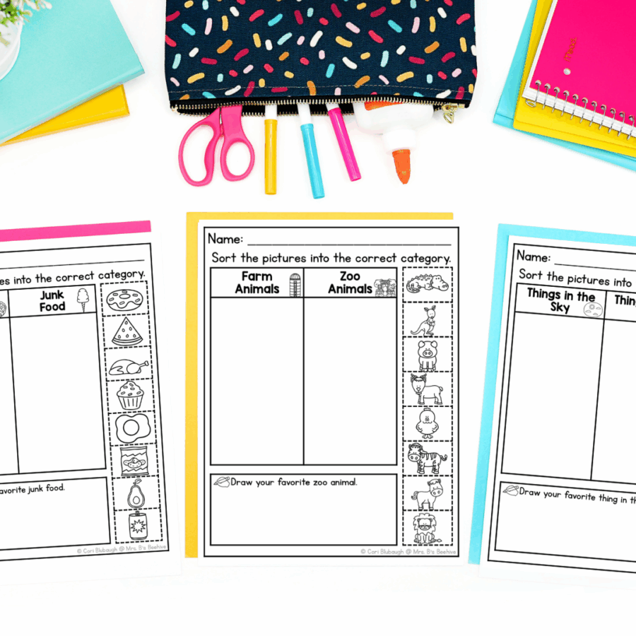 Sorting Objects Into Categories Worksheets - Mrs. B’s Beehive