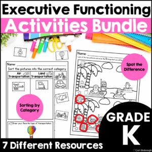 Executive Functioning Skills Bundle for Kindergarten