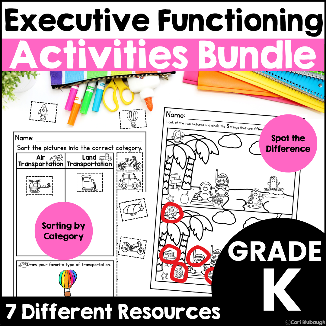 Executive Functioning Skills Bundle for Kindergarten
