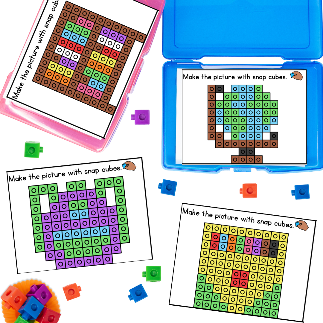 Snap cube Task Cards - school