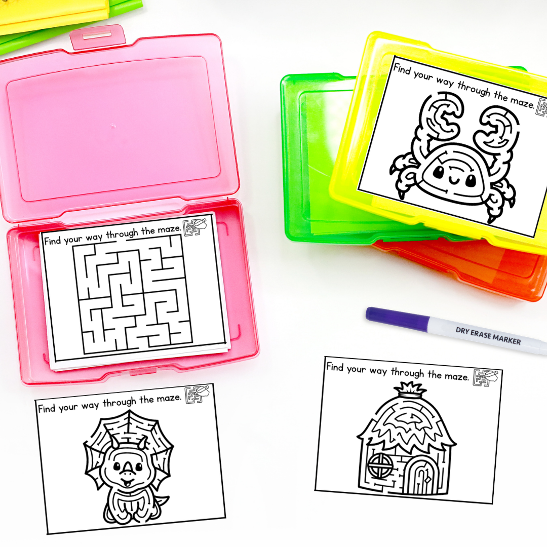 Maze Task Cards - crab