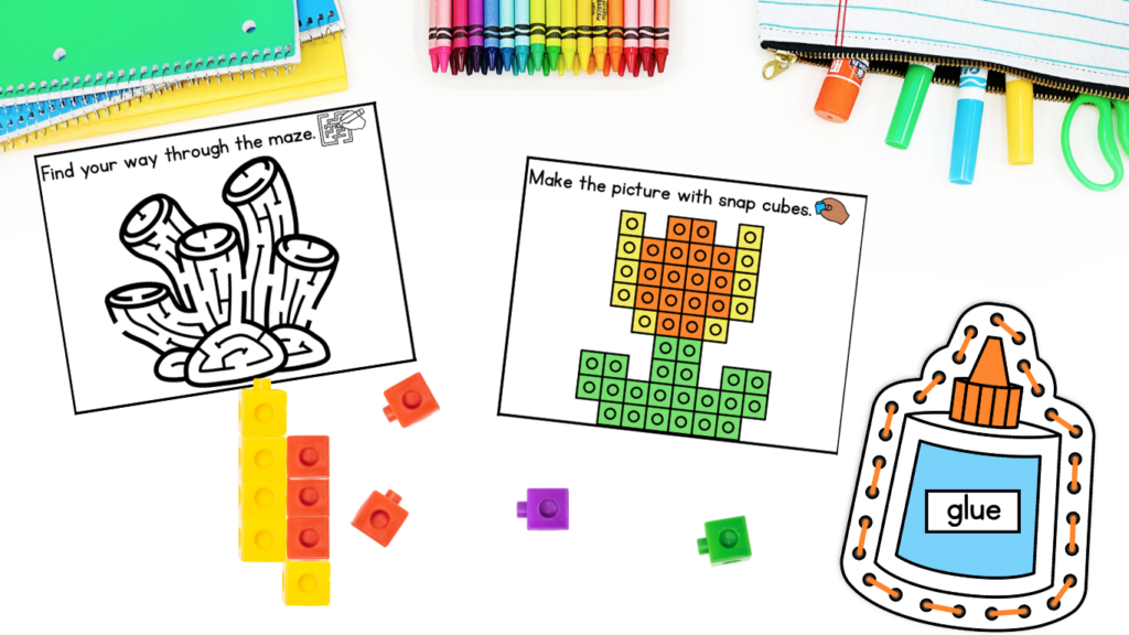 fine motor centers - snap cubes